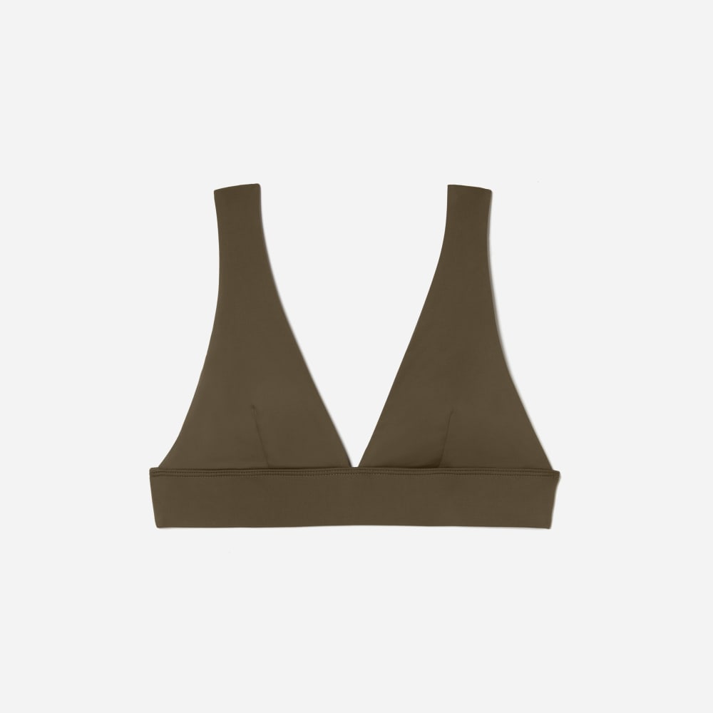 The Triangle Bikini Top in Beech — front view