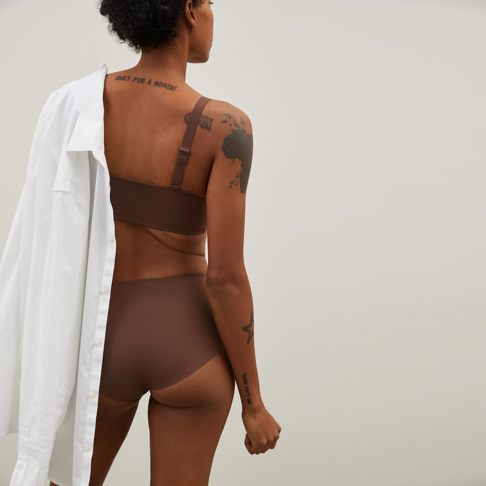 The Invisible High-Rise Hipster in Dark Tan — detail view