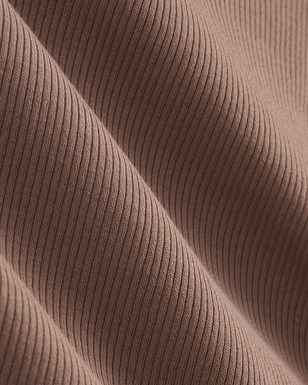 The Luxe Rib Square-Neck Tank in Rose Dusk — detail view
