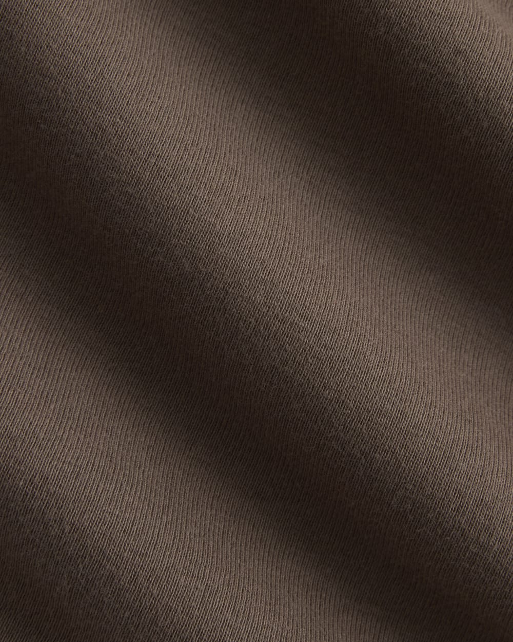 RetroSoft Cotton One-Shoulder Tank in Deep Taupe — detail view