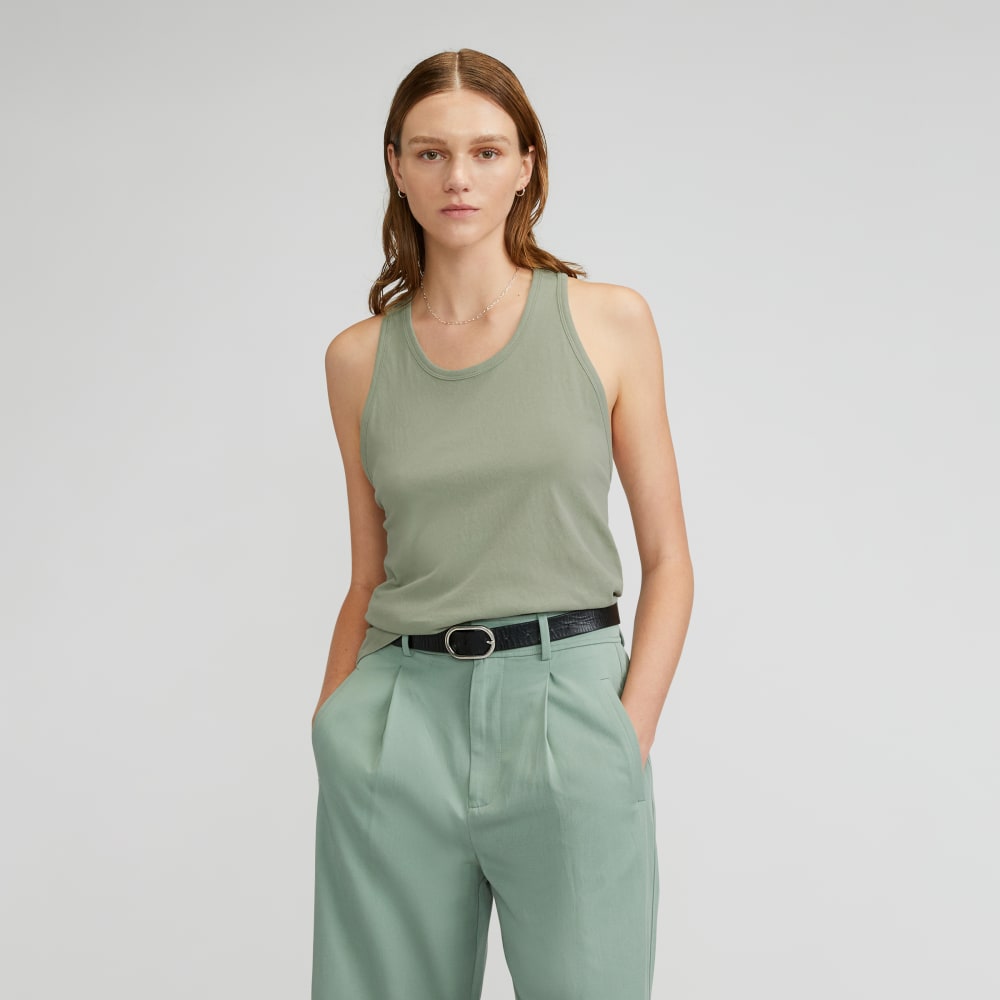 The Air Racerback Tank in Seagrass — front view