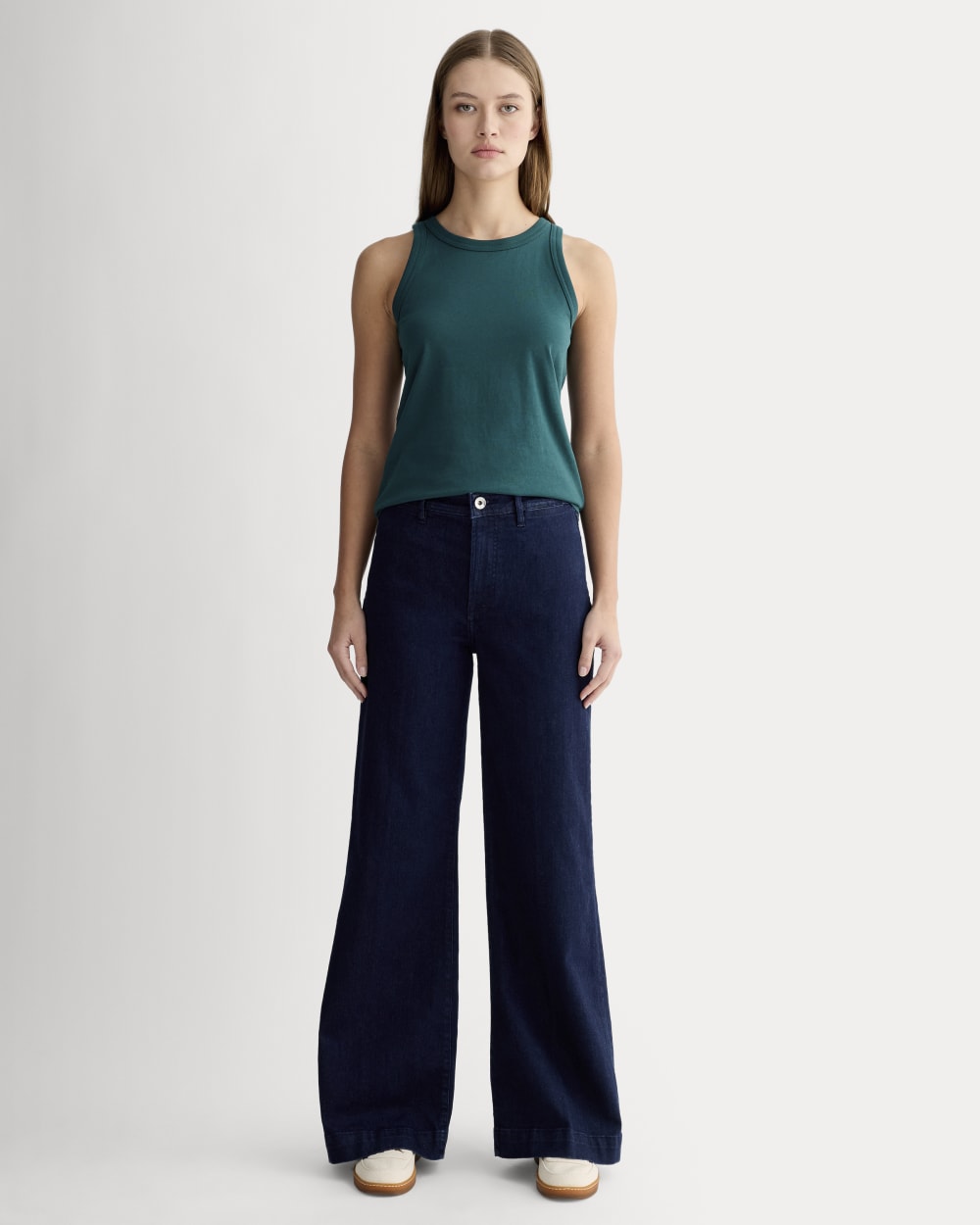 The Tank in Essential Cotton in Dark Sea — detail view