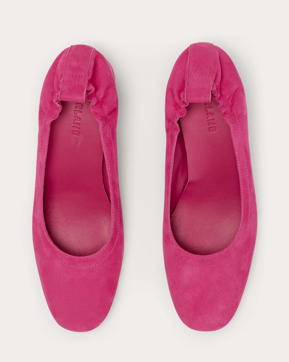 The Day Heel in Red Currant Suede — detail view