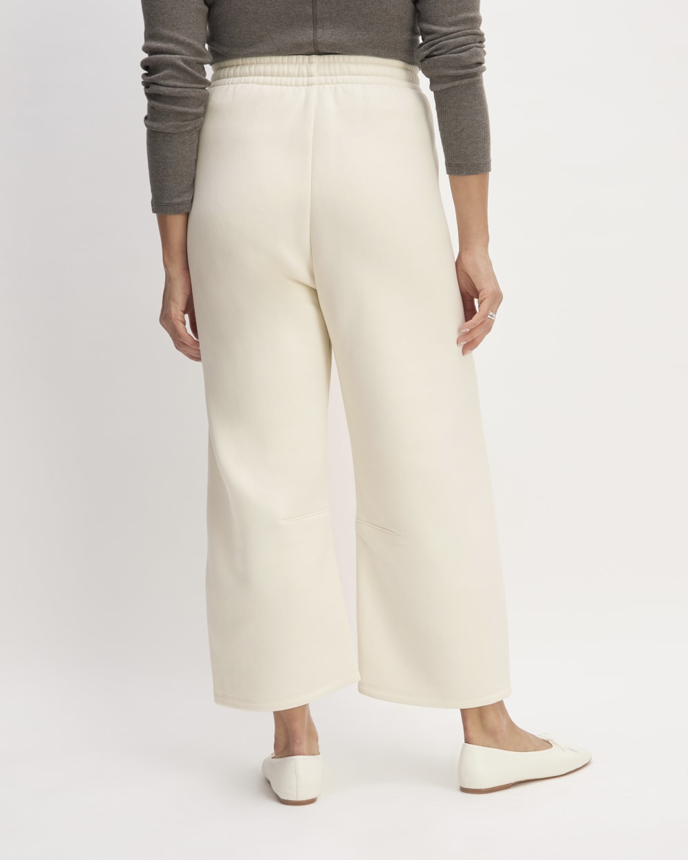 The ReTrack Barrel Sweatpant in Bone — detail view