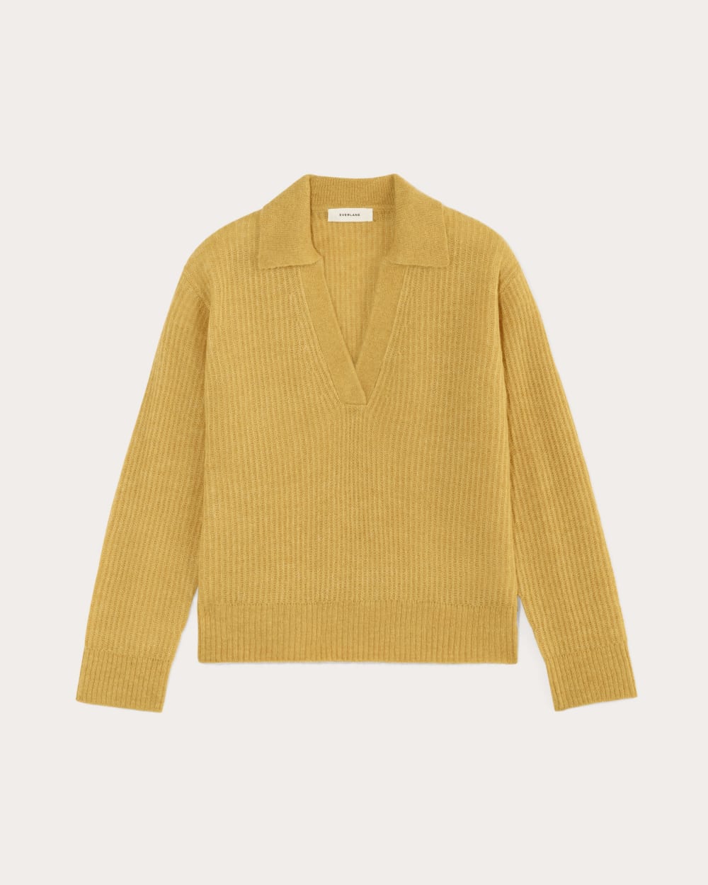 The Oversized Polo in Alpaca in Golden Yellow — alternate view