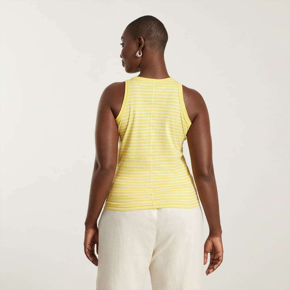 The Tank in Essential Cotton in Acacia / Tan — detail view