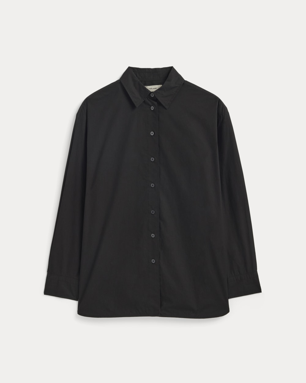 The Boyfriend Shirt in Ultrasoft Cotton in Black — alternate view