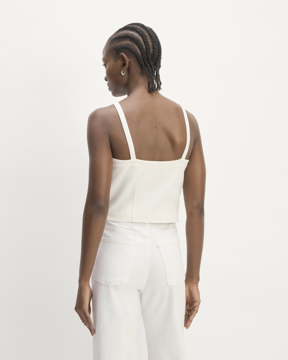 The Dream High-Neck Tank in Bone — detail view