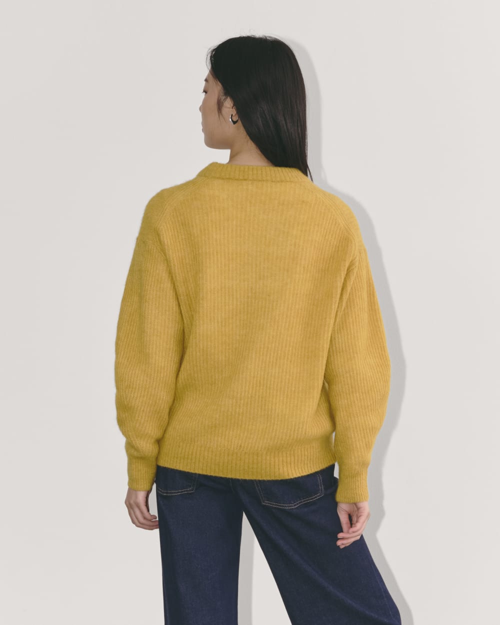 The Cocoon Crew in Alpaca in Golden Yellow — detail view