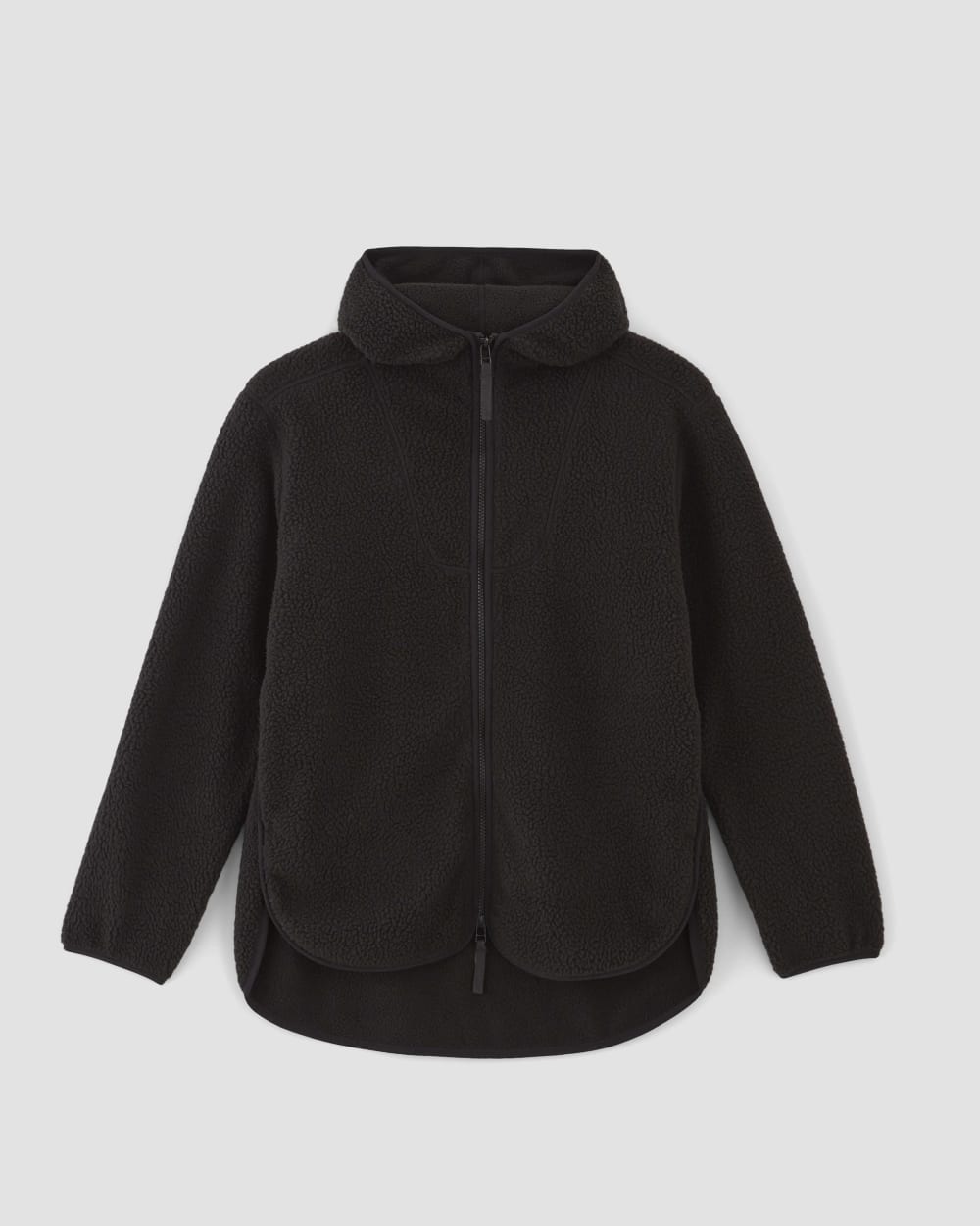 The ReNew Fleece Full-Zip Hoodie in Black — alternate view