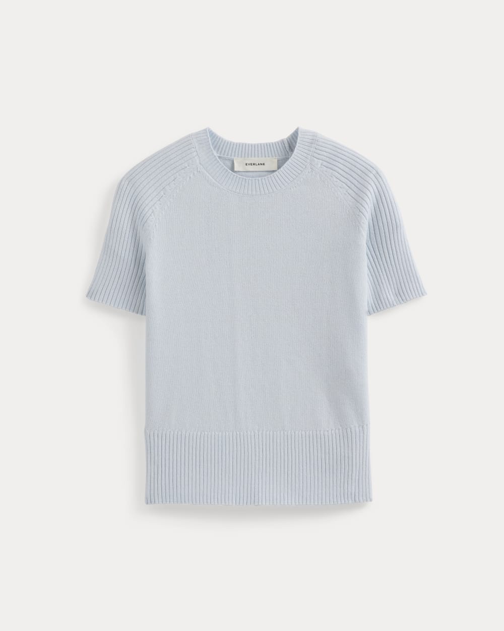 Short-Sleeve Crew in Everyday Cotton in Skywriting — alternate view