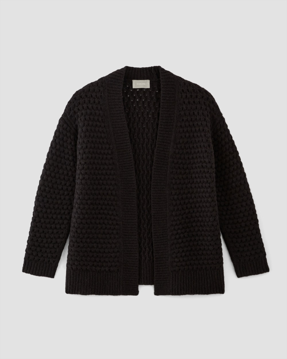The Cloud Oversized Textured Cardigan in Black — alternate view