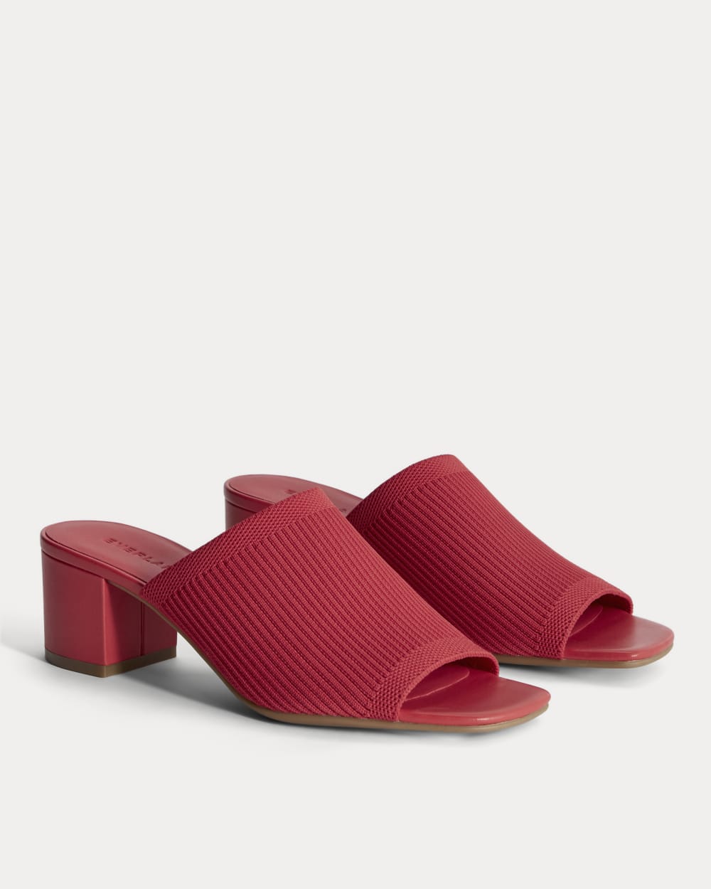The Glove Mule in ReKnit in Classic Red — detail view