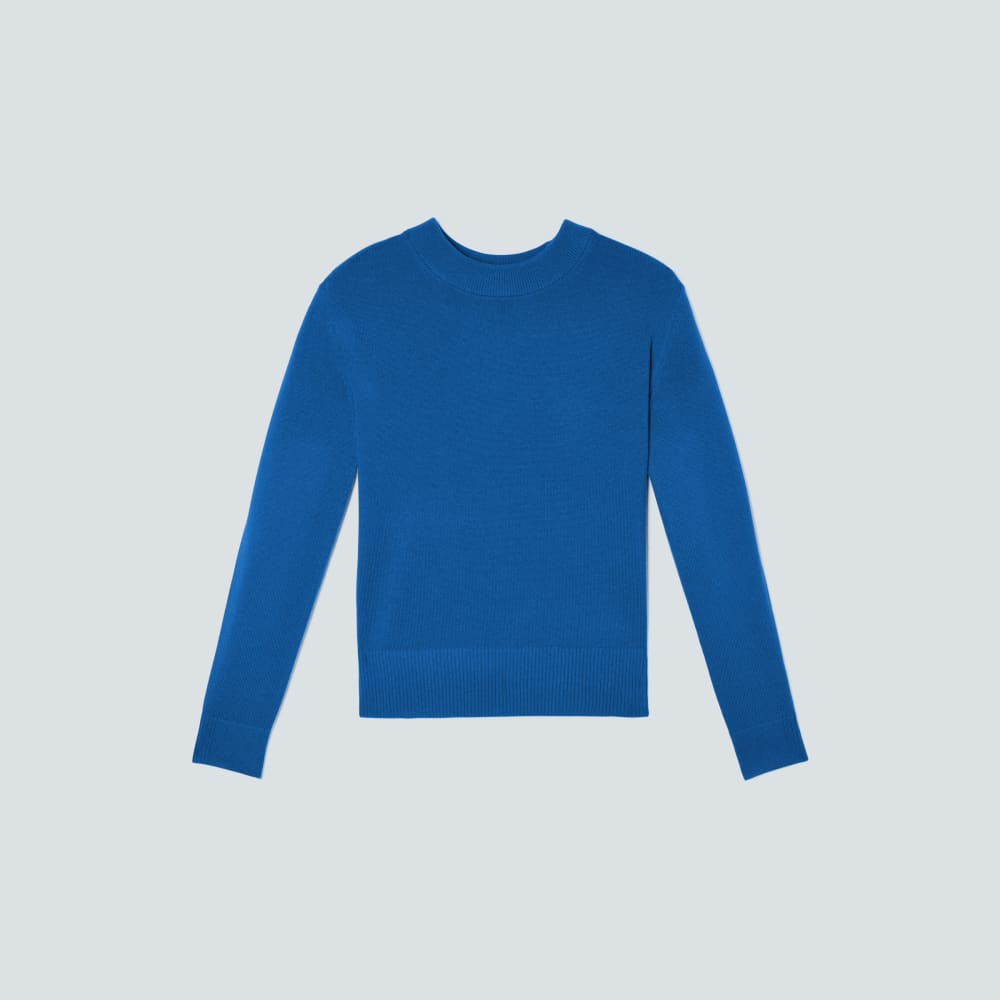 The Cashmere Crew in Lapis Blue — alternate view