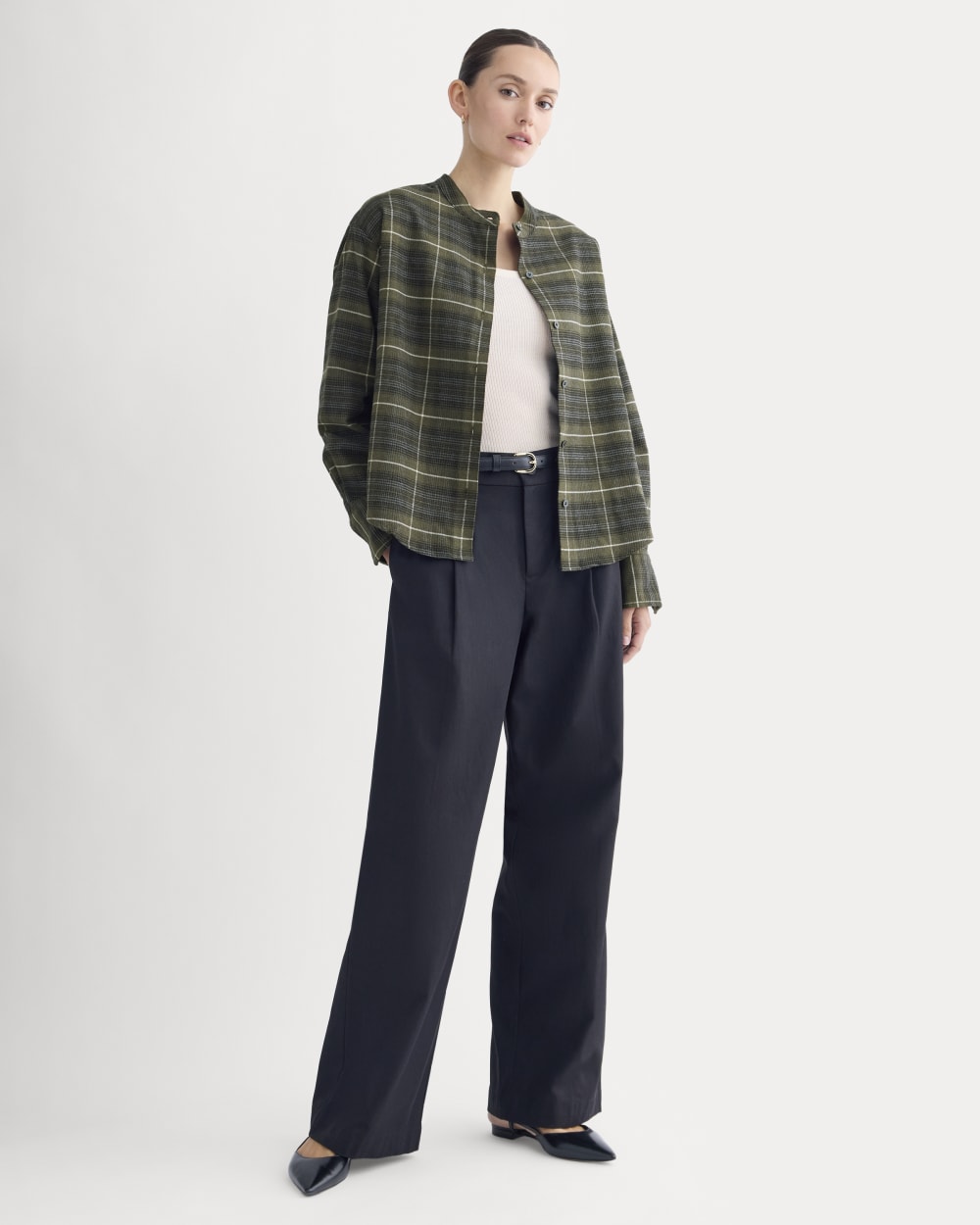 Flannel Shirt in Heather Beech — detail view