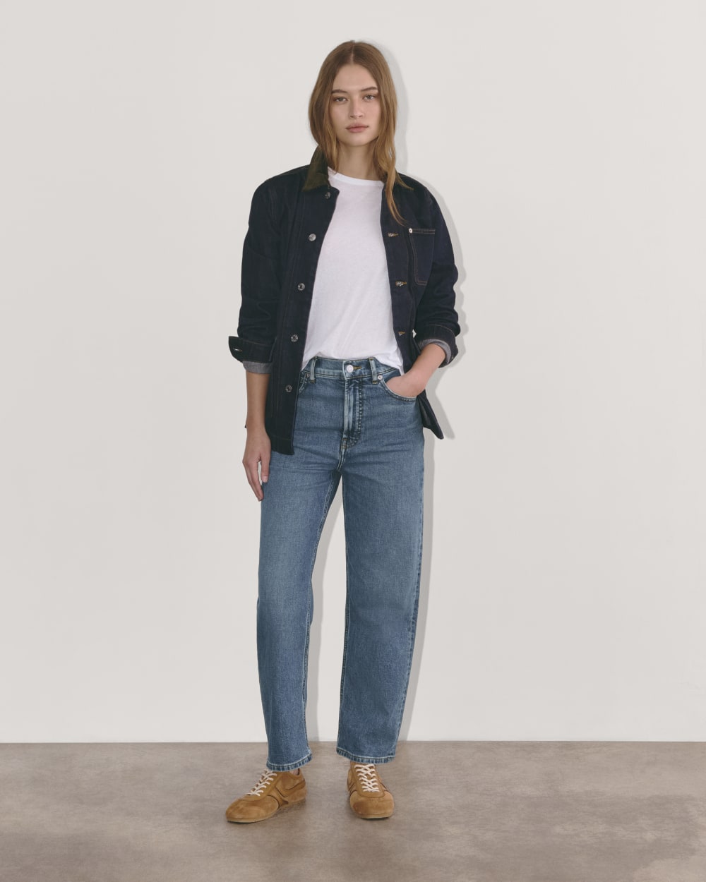 The Way-High® Jean in Medium Washed Blue — front view