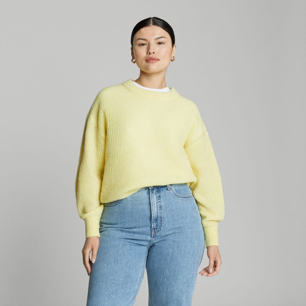 The Cocoon Crew in Alpaca in Lemon — detail view
