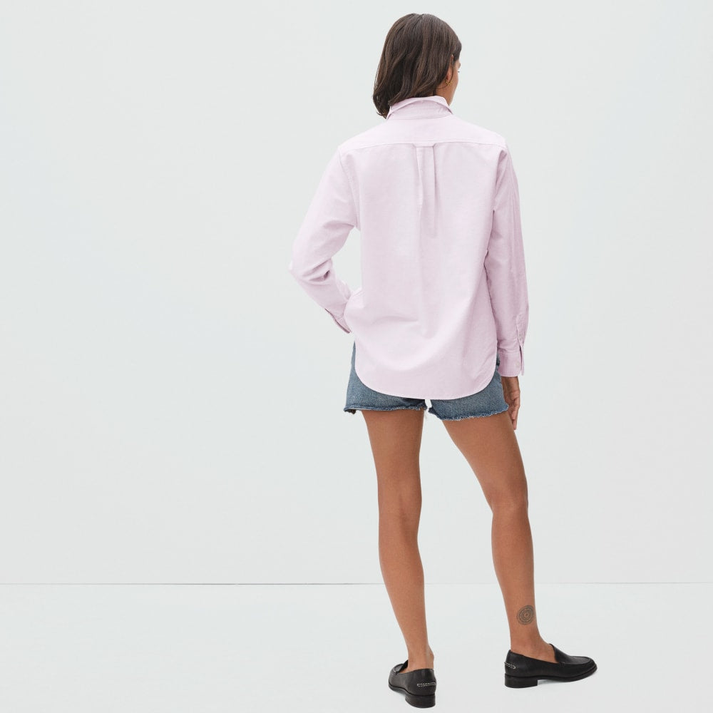 The Must-Have Oxford Shirt in Pale Pink — detail view