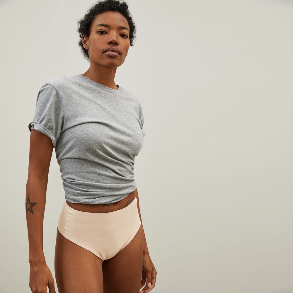 The Invisible High-Rise Thong in Light Tan — alternate view