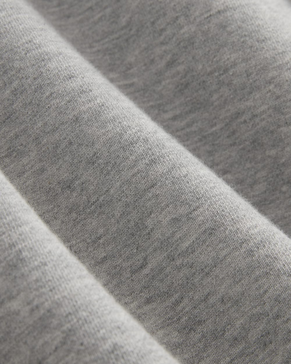 Luxe Fleece Sweatshirt in Heathered Grey — detail view