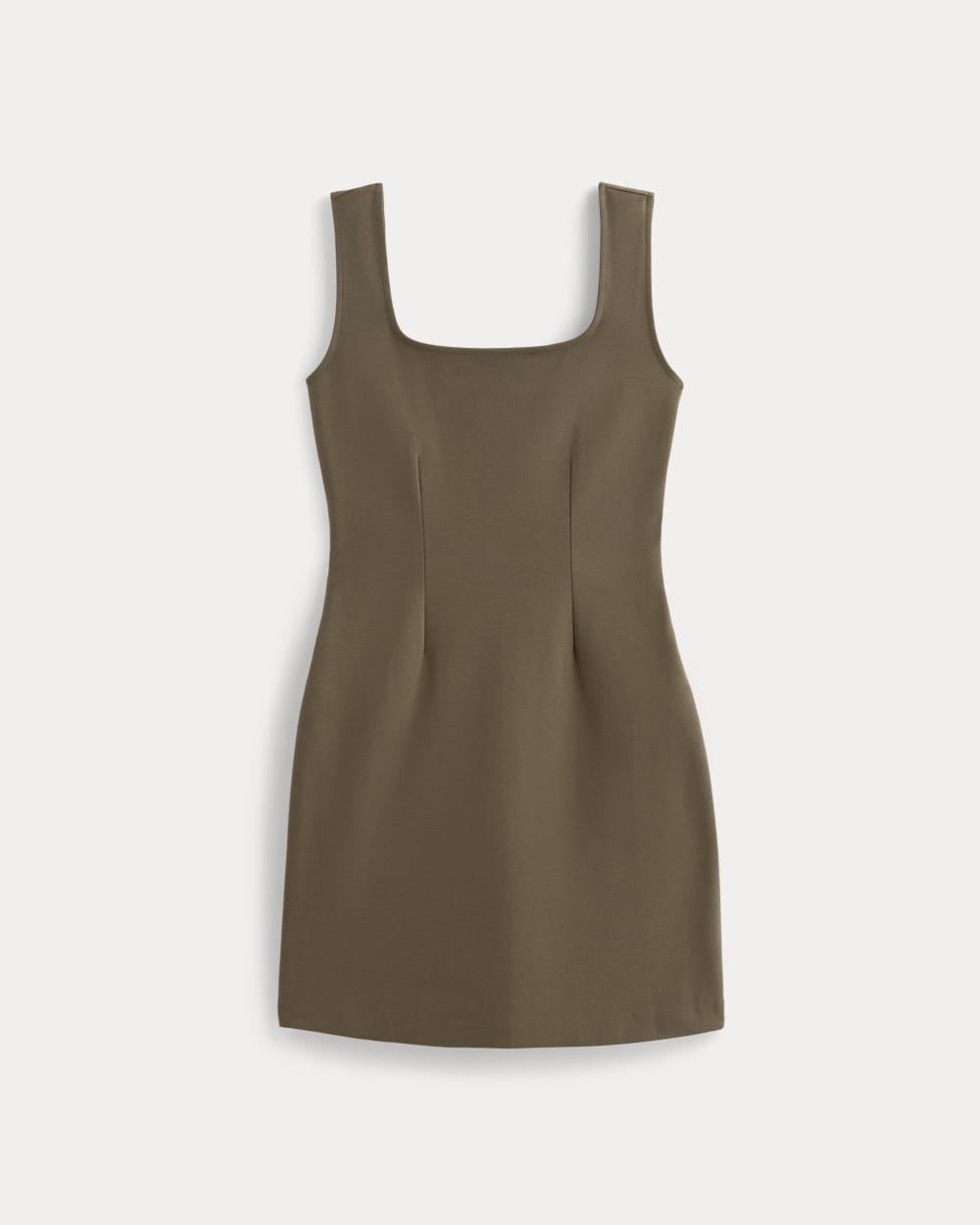 The Dream Square-Neck Dress in Deep Taupe — alternate view