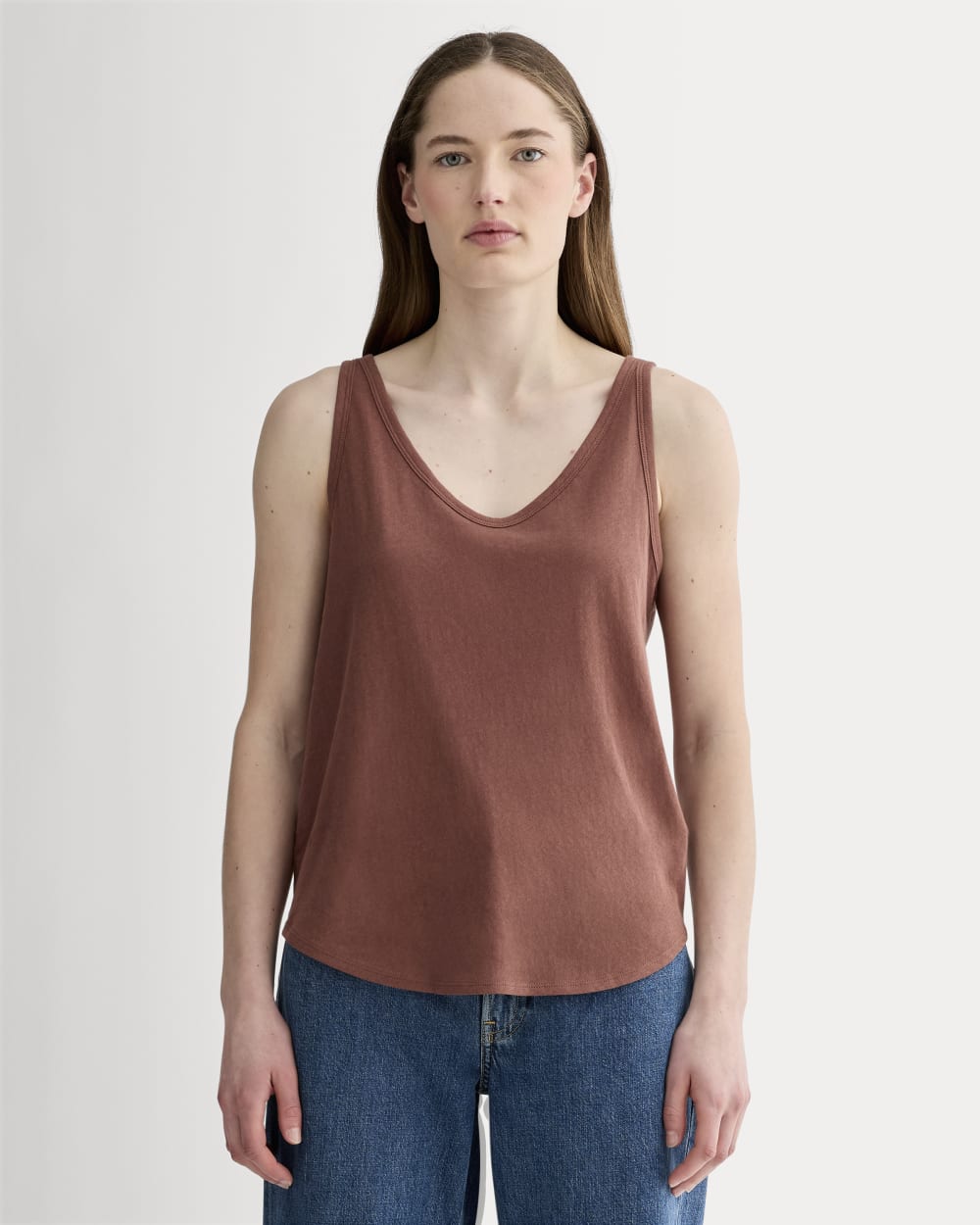 The Air Cami in Cedarwood — front view