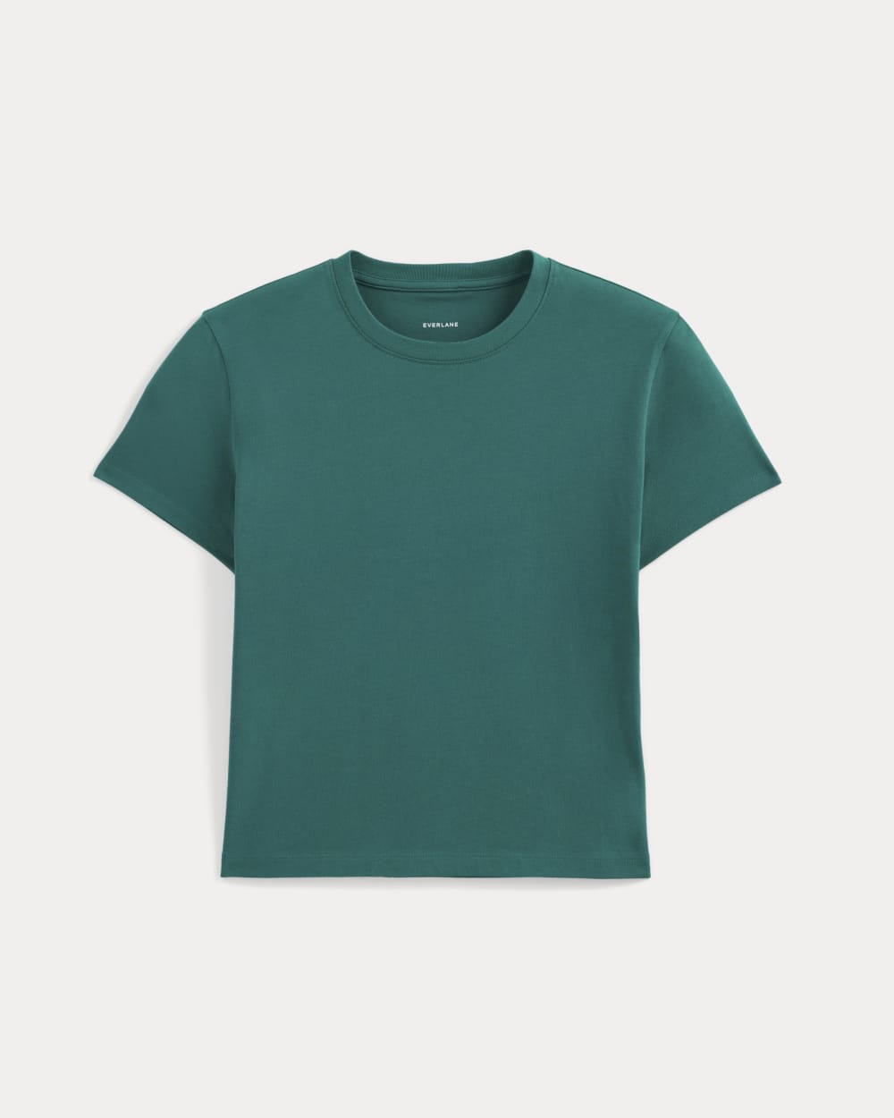 The Box-Cut Tee in Essential Cotton in Everglade — front view