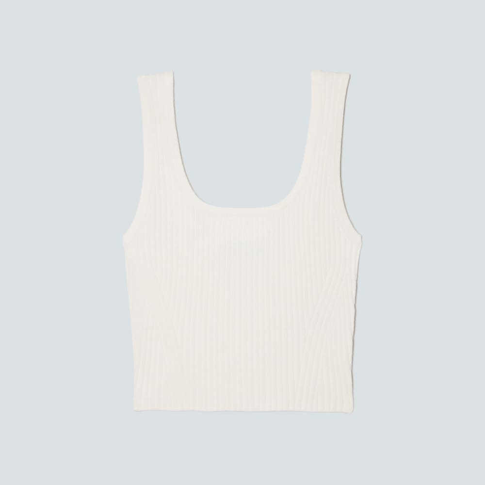The Cotton-Merino Cami in Snowflake — front view