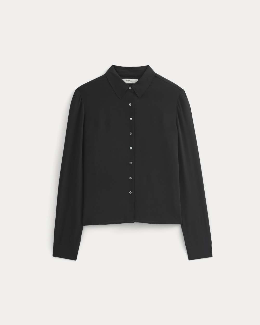 Shrunken Top in Washable Silk in Black — alternate view