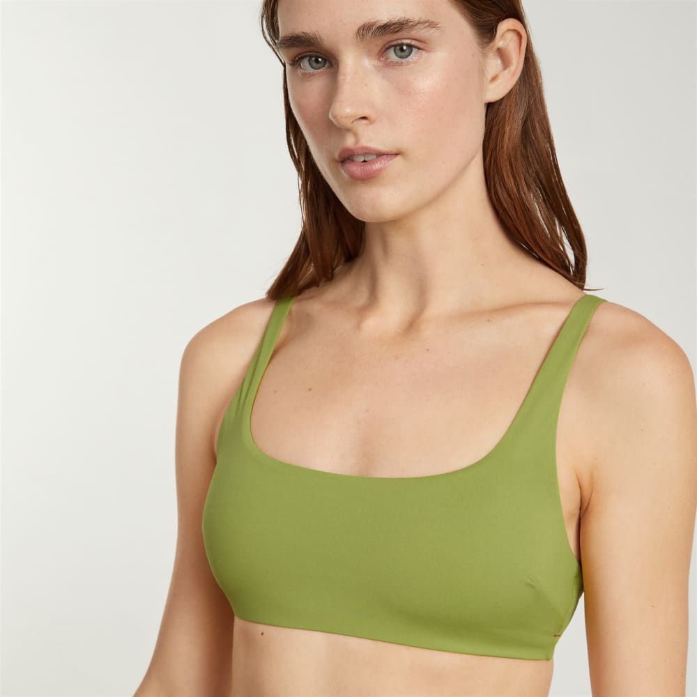 The Square-Neck Bikini Top in Pepper — alternate view