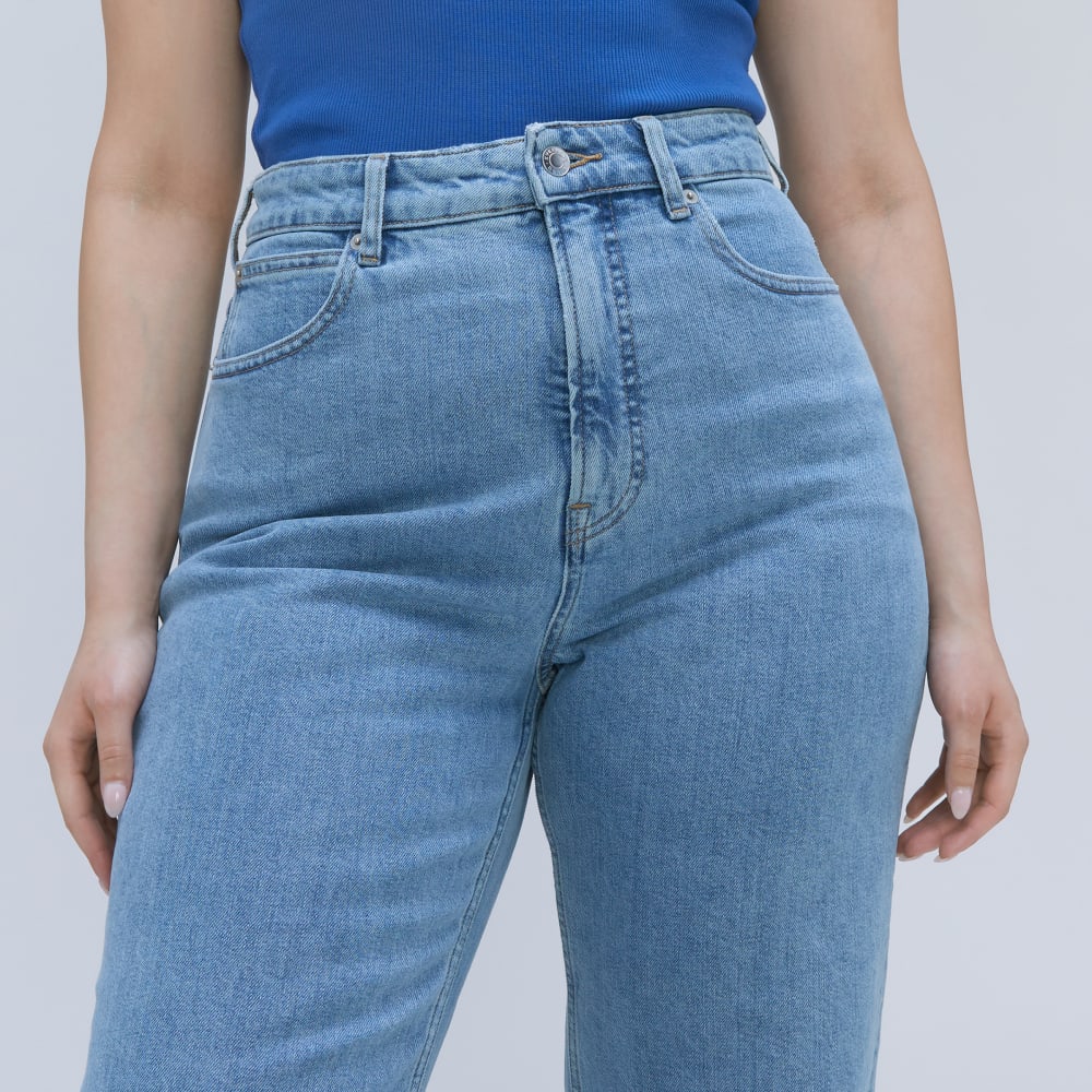 The Way-High® Hourglass Jean in Light Indigo — detail view