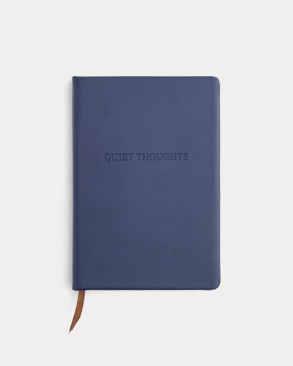 Everlane x Peace & Quiet Leather Journal in Navy — front view