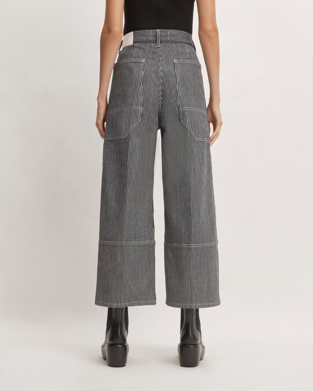 The Way-High® Gardener Cropped Jean in Hickory Stripe — detail view
