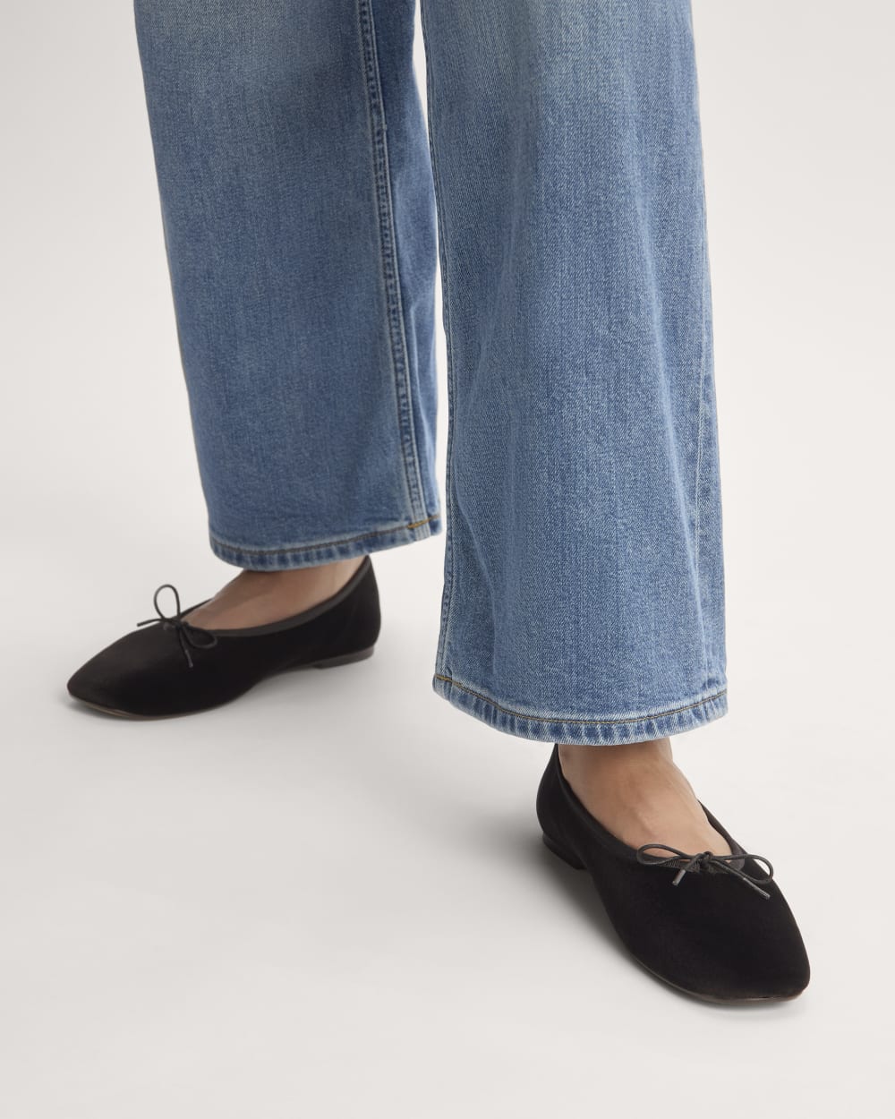 The Day Ballet Flat in Black Velvet — alternate view