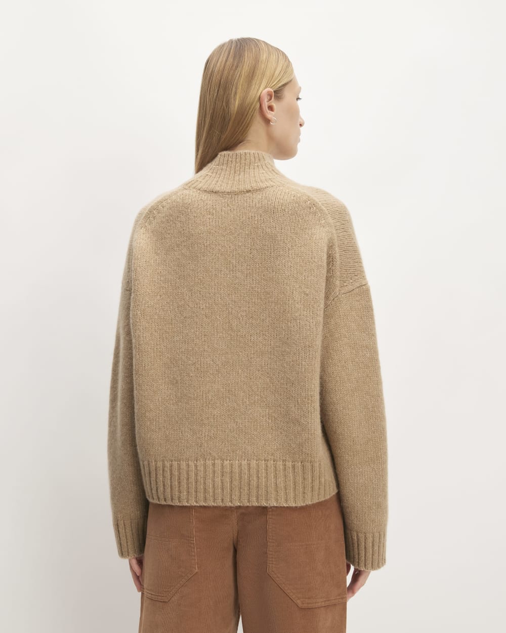 The Cloud Oversized Turtleneck in Tiger's Eye — detail view