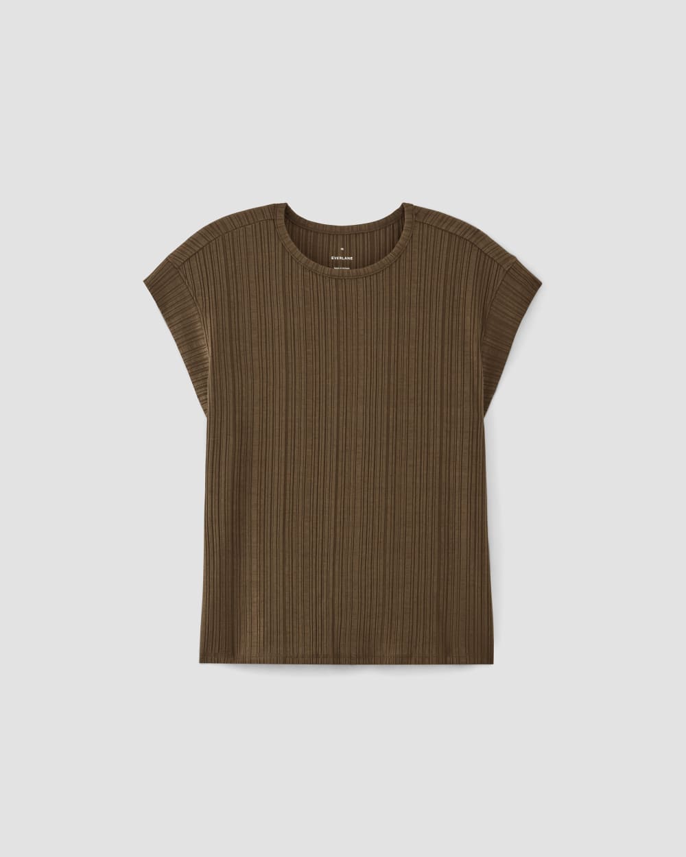 The Rib Muscle Tee in Cocoa — alternate view