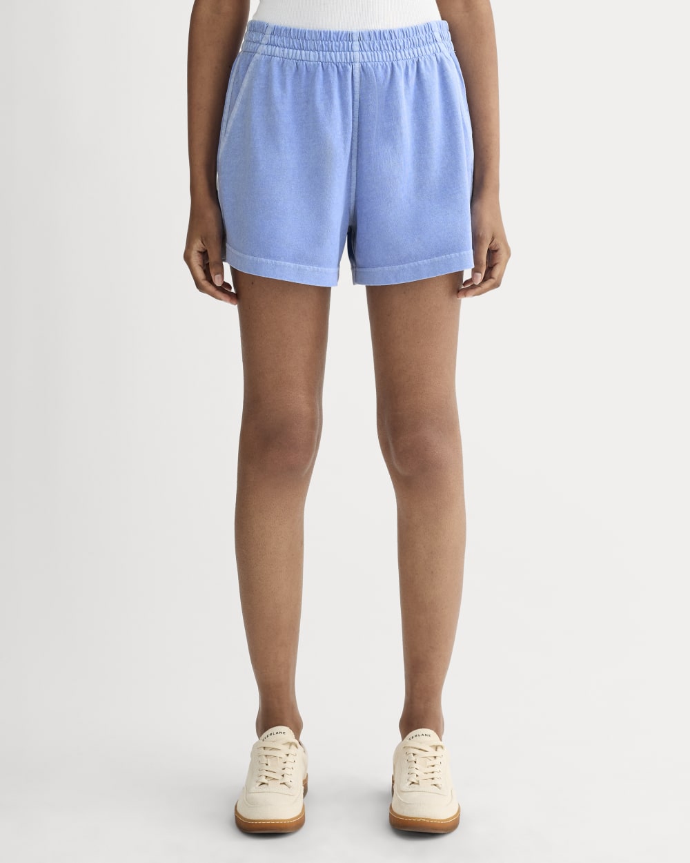 The Off-Duty Short in Granada Sky Blue Garment Dye — detail view