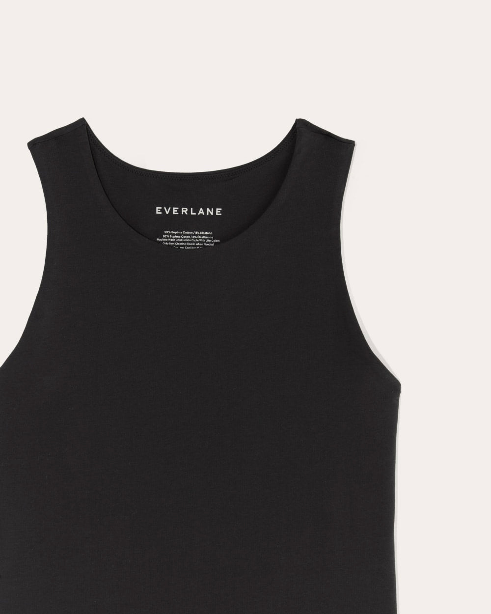 The Cutaway Tank Bodysuit in Black — detail view