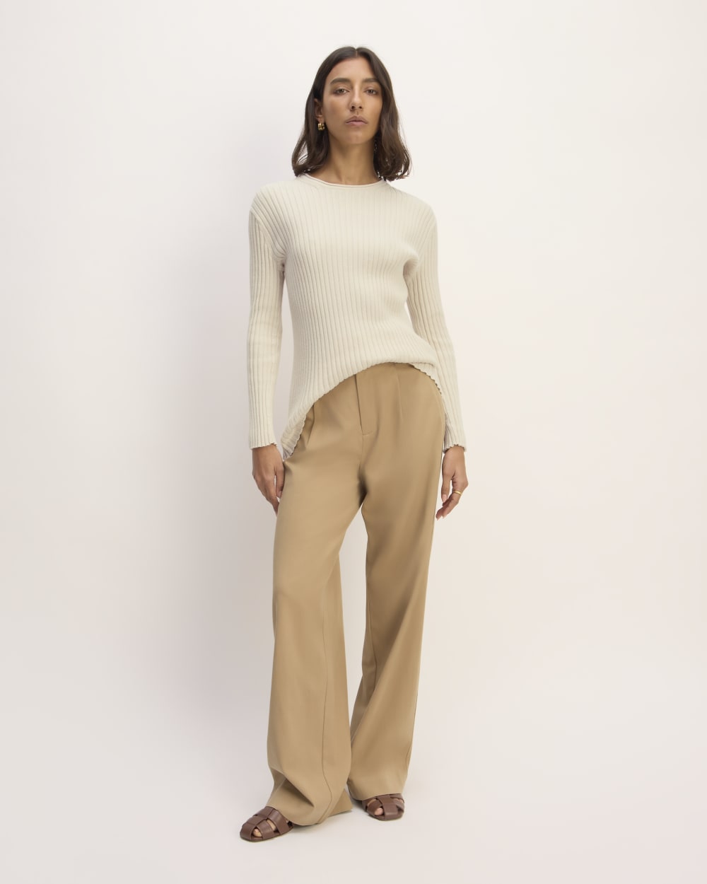 The Cotton Rib Crew in Canvas — detail view