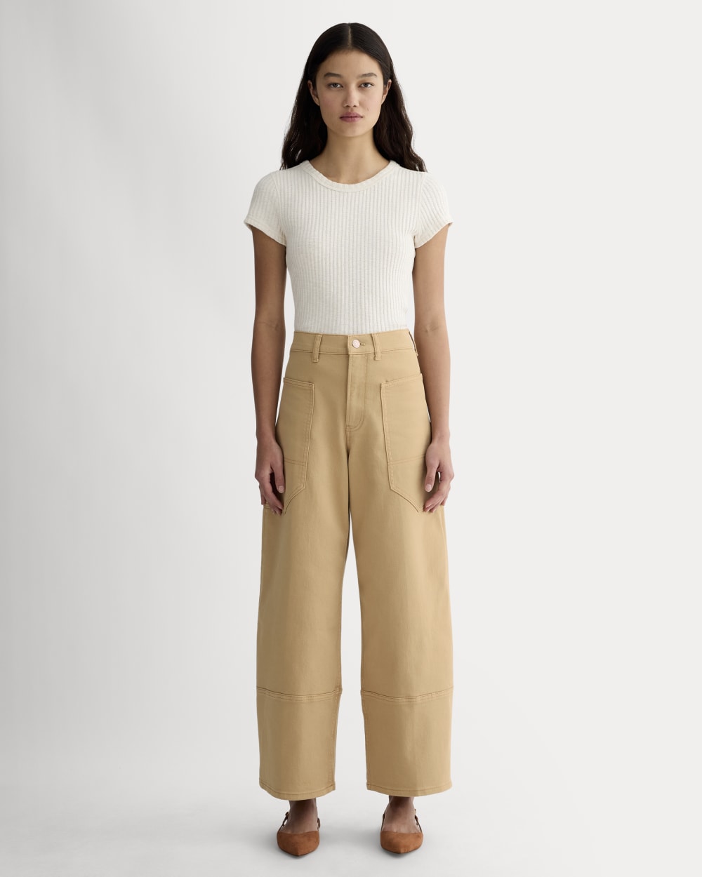 The Utility Gardener Pant in Classic Khaki — front view