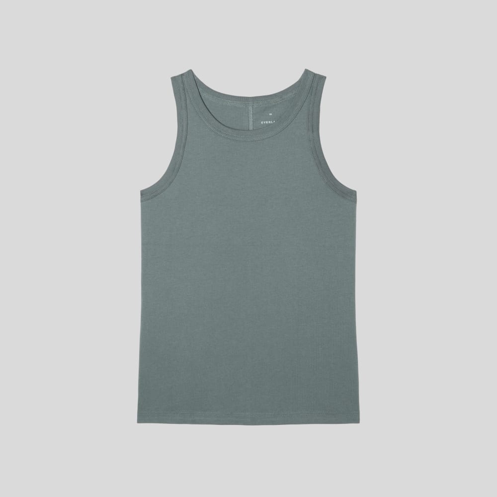 The Tank in Essential Cotton in Green Balsam — alternate view