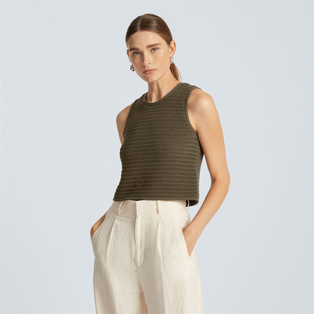 The Crochet Knit Cami in Beech — alternate view