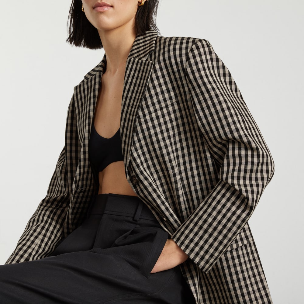 The ’80s Blazer in Khaki / Black — detail view