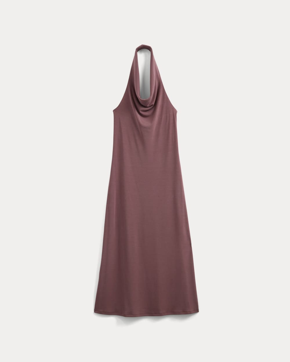 Cowlneck Halter Dress in Butterknit in Washed Henna — alternate view