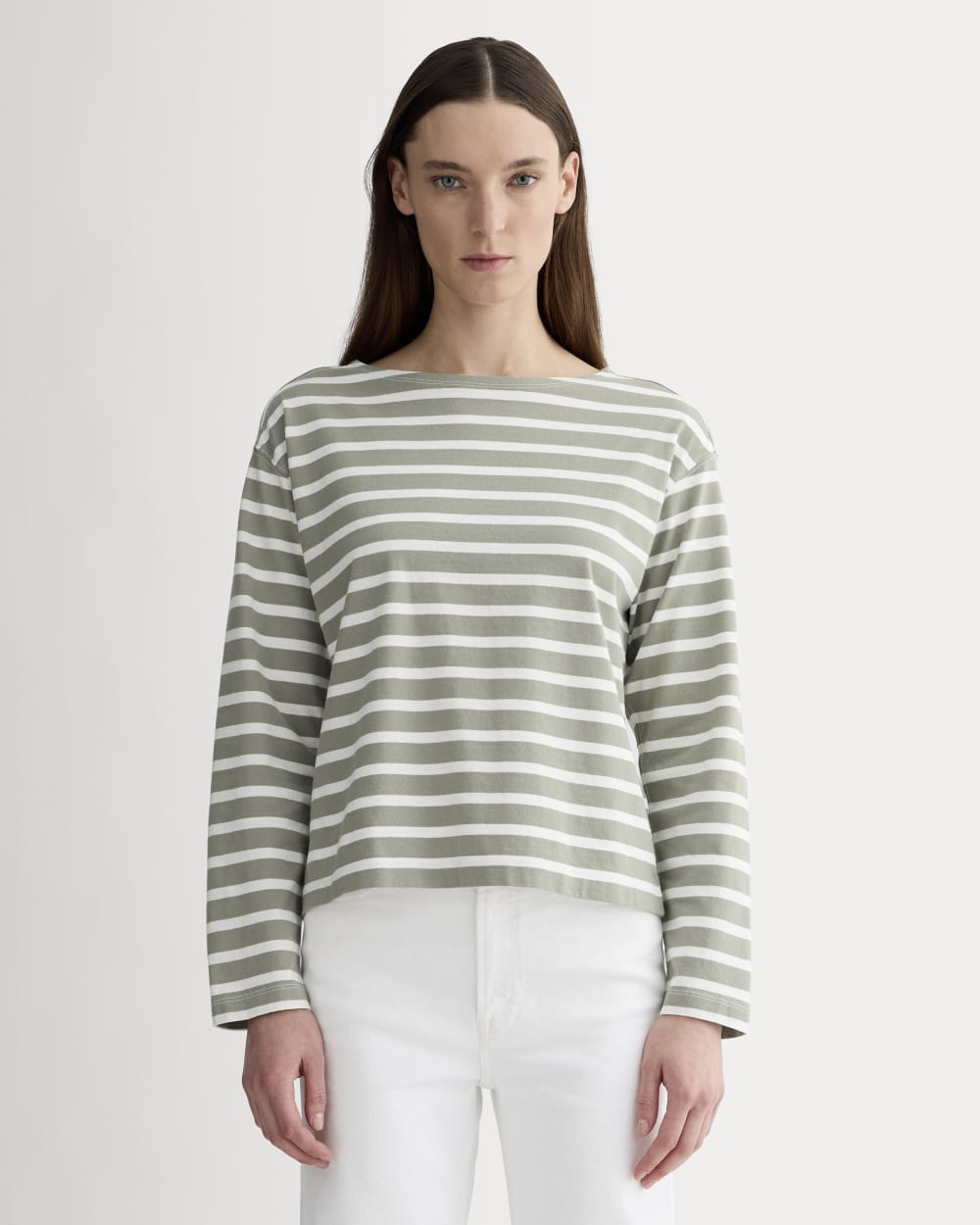 The Mariner Tee in Shadow / Bone — front view