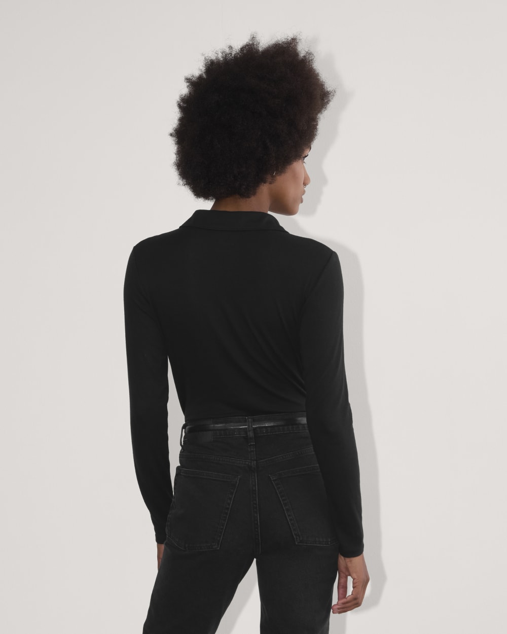 The Henley in Butterluxe in Black — detail view