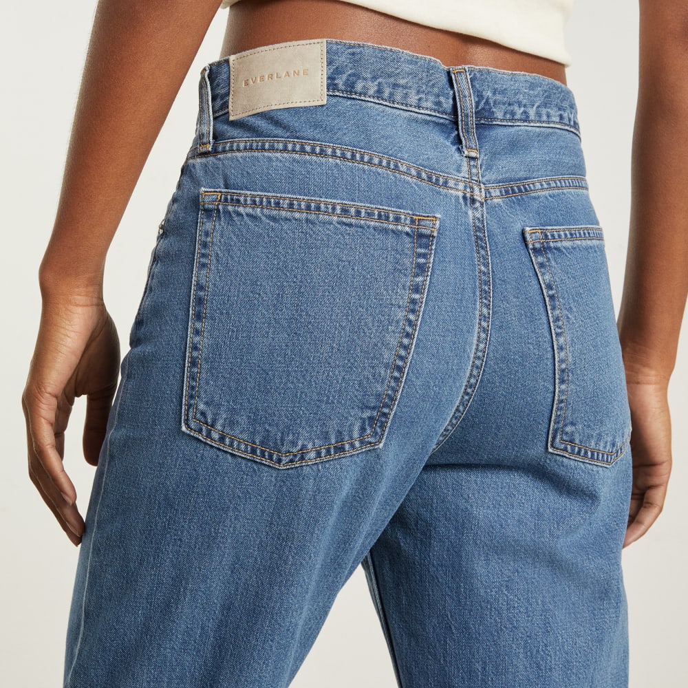The Summer Slouch Jean in Indigo Mist — detail view