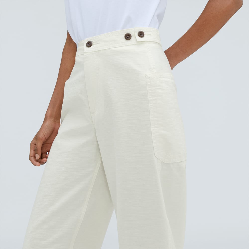 The Fatigue Barrel Pant in Canvas — detail view