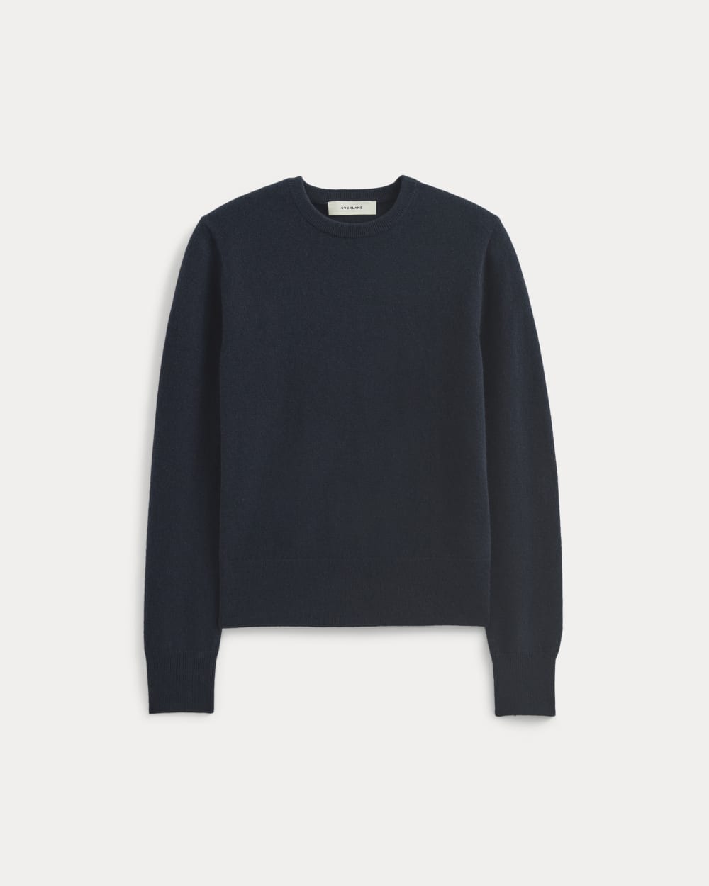 Cashmere Slim Crew Sweater in Navy — alternate view
