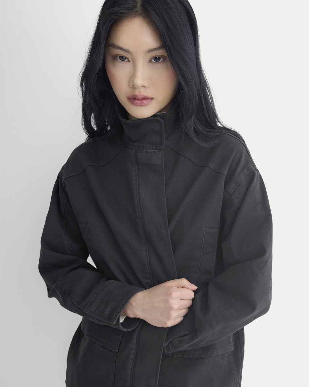 Field Jacket in Black — detail view